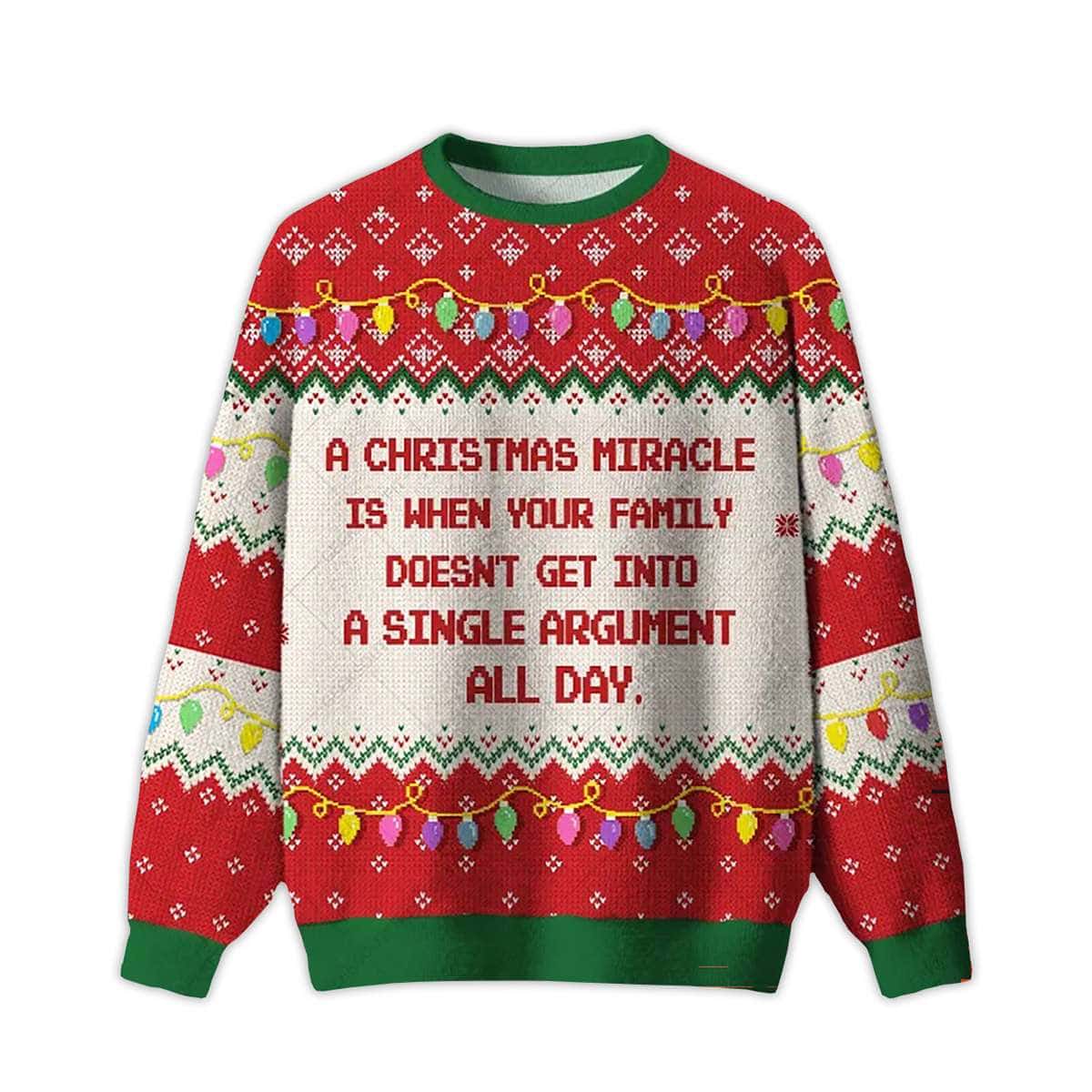 Christmas Miracle Ugly Christmas Sweater Christmas Miracle Ugly Christmas Sweater