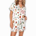 Christmas Planner Silky Satin Pajama Set