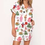 Christmas Story Silky Satin Pajama Set