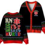 Christmas Vibe Registered Nurse Ugly Cardigan Sweaters