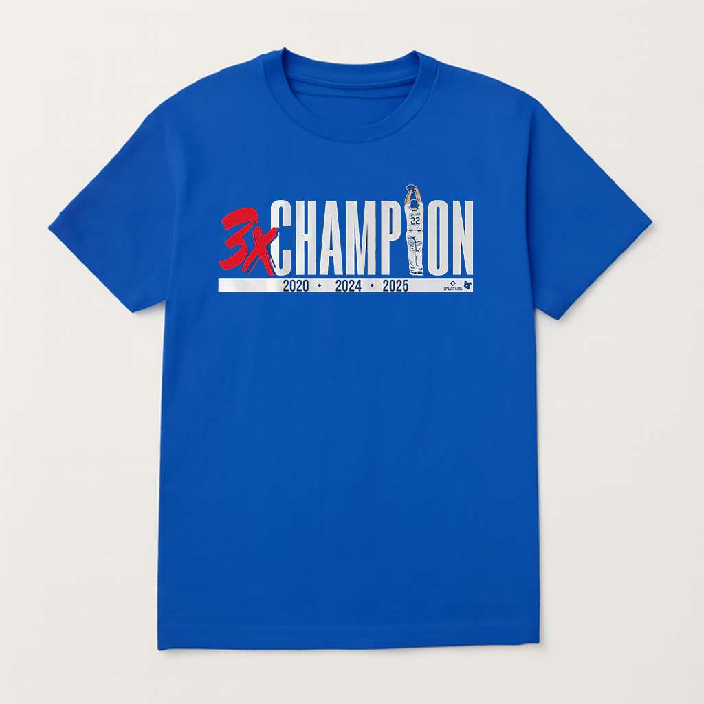 Clayton Kershaw Three Time Champion World Series Shirt 1 Clayton Kershaw Three-Time Champion World Series Shirt