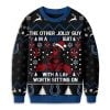 Colts Deadpool The Other Jolly Guy In A Navy Suit Christmas Ugly Sweater