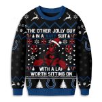 Colts Deadpool The Other Jolly Guy In A Navy Suit Christmas Ugly Sweater