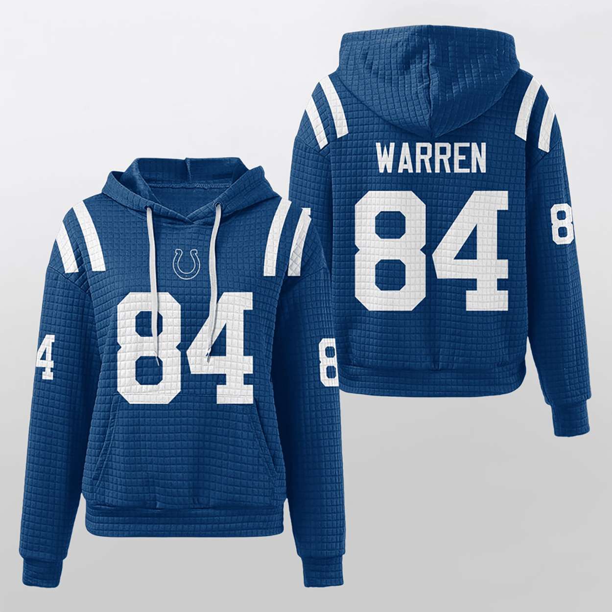 Colts Tyler Warren 84 Waffle Hoodie Colts Tyler Warren 84 Waffle Hoodie