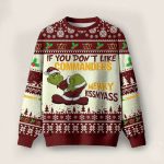 Commanders Grnch Merry Kissmyass Ugly Sweater