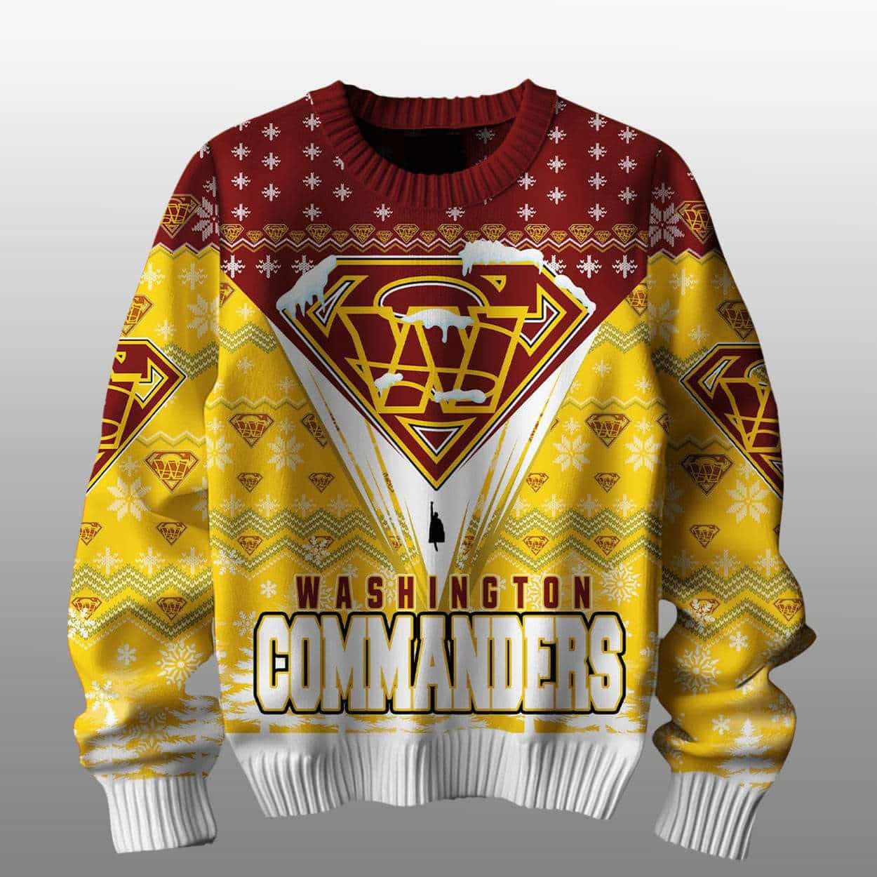 2025 Commanders Merry Super Christmas Ugly Sweater 2025 Commanders Merry Super Christmas Ugly Sweater