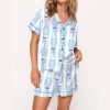 Coquette Tennis Silky Satin Pajama Set