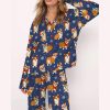 Corgi Christmas Silky Satin Pajama Set