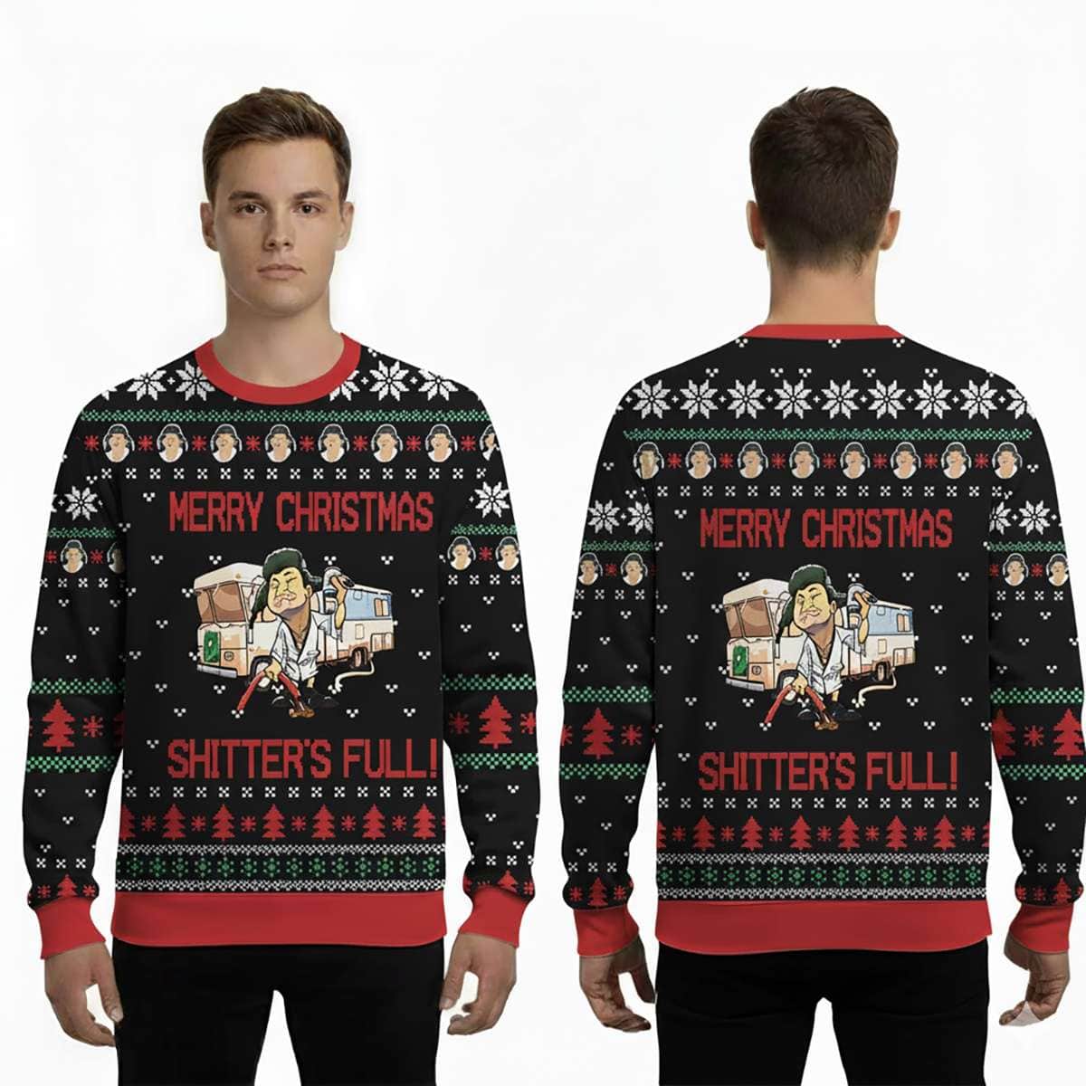 Cousin Eddie Merry Christmas Shitters Full National Lampoons Vacation Ugly Sweater Cousin Eddie Merry Christmas Shitters Full National Lampoons Vacation Ugly Sweater