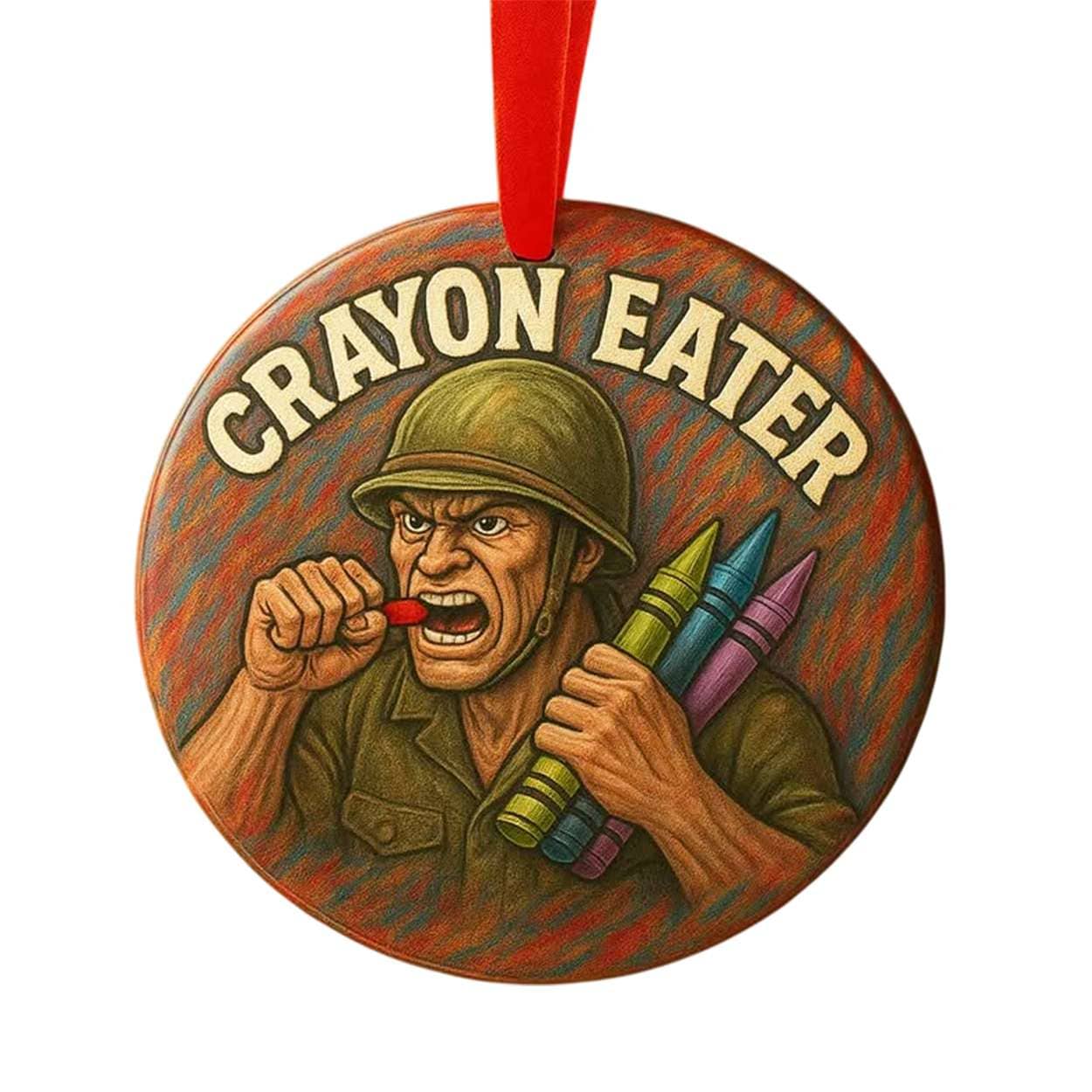 Crayon Eater Patriotic Veterans Art Ornament Crayon Eater Patriotic Veterans Art Ornament