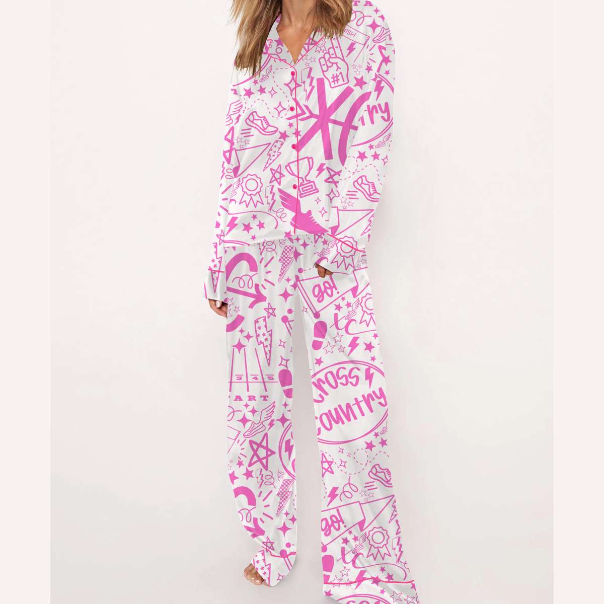 Cross Country Silky Satin Pajama Set Cross Country Silky Satin Pajama Set