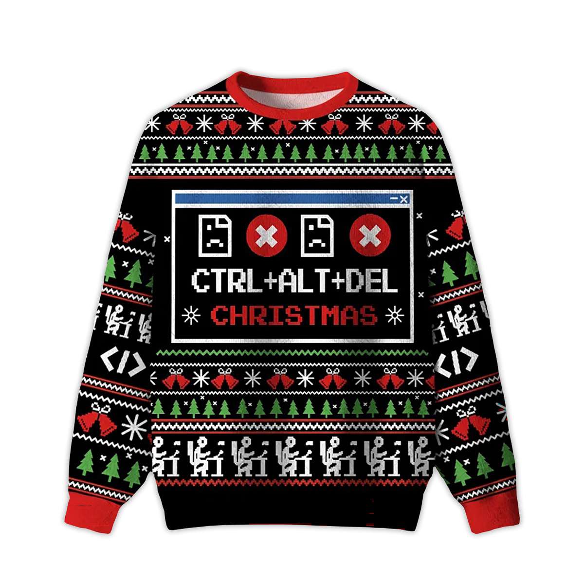 Ctrl Alt Del Christmas Ugly Christmas Sweater Ctrl Alt Del Christmas Ugly Christmas Sweater