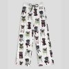 Cute Pug Contrast Wide Leg Pants
