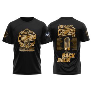 2025 Dodgers World Series Champion Back To Back Shirt