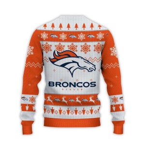 2025 Broncos Football Reindeer Christmas Ugly Sweater2
