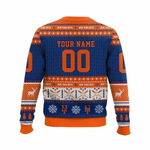 2025 Personalized Mets Ugly Christmas Sweater2