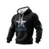 Dallas Football Print Waffle Hoodie Sweatshirt