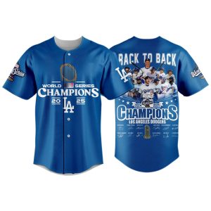 2025 Dodgers Back To Back World Series Champions Signature Jersey