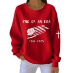 Dick Cheney End Of An Era Print Ribbed Round-Neck Sweatshirt
