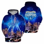 Dodgers 2025 World Series Back To Back LA Skyline Hoodie
