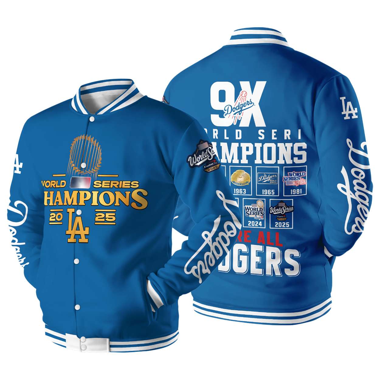 Dodgers 9X World Series Champions Baseball Jacket Dodgers 9X World Series Champions Baseball Jacket