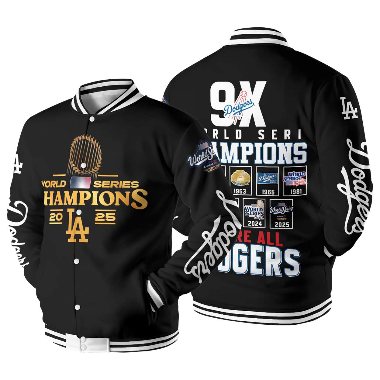 Dodgers 9X World Series Champions Baseball Jacket Dodgers 9X World Series Champions Baseball Jacket