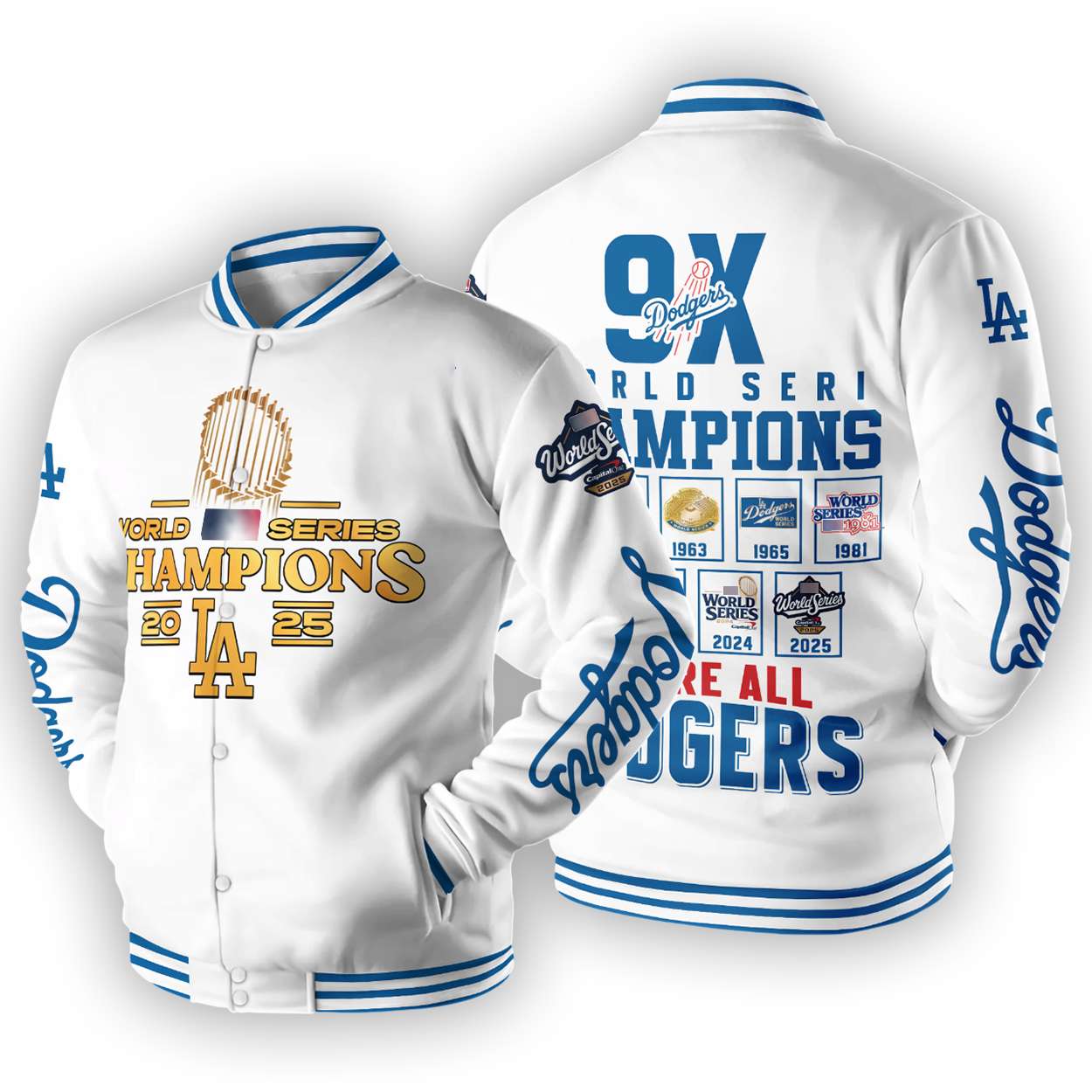 Dodgers 9X World Series Champions Baseball Jacket Dodgers 9X World Series Champions Baseball Jacket