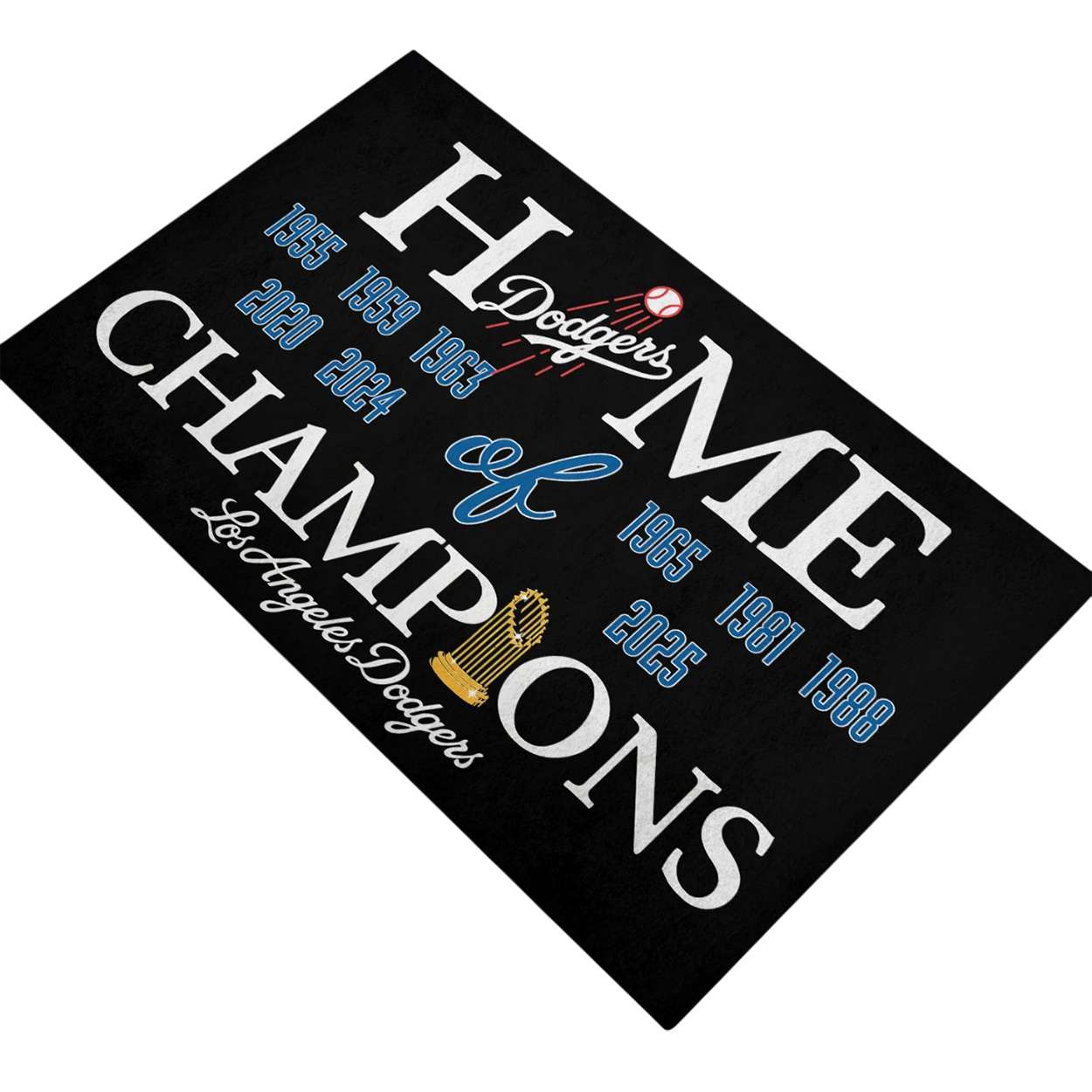 Dodgers 9X World Series Home of Champions Doormat Dodgers 9X World Series Home of Champions Doormat