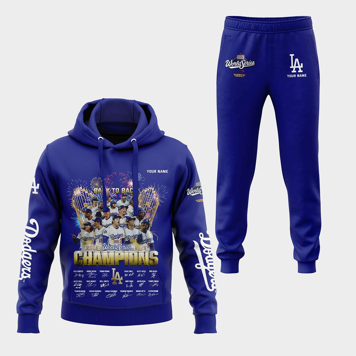 Dodgers B2B World Series Champions 2025 Hoodie Joggers Dodgers B2B World Series Champions 2025 Hoodie Joggers