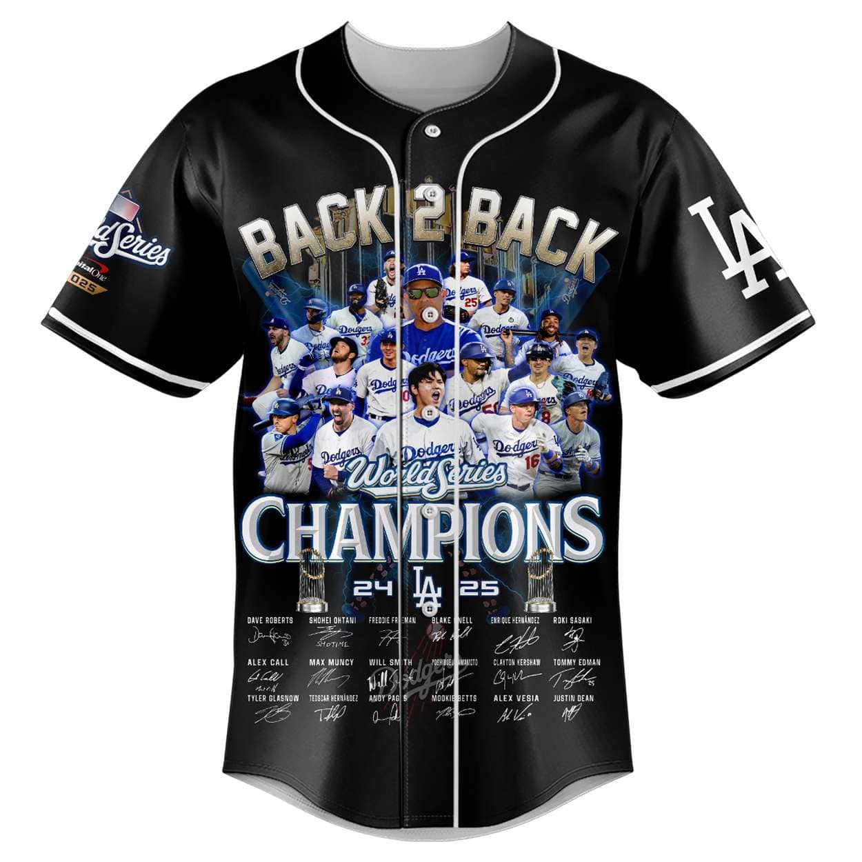 Dodgers Back 2 Back 2024-2025 World Series Baseball Jersey Dodgers Back 2 Back 2024-2025 World Series Baseball Jersey