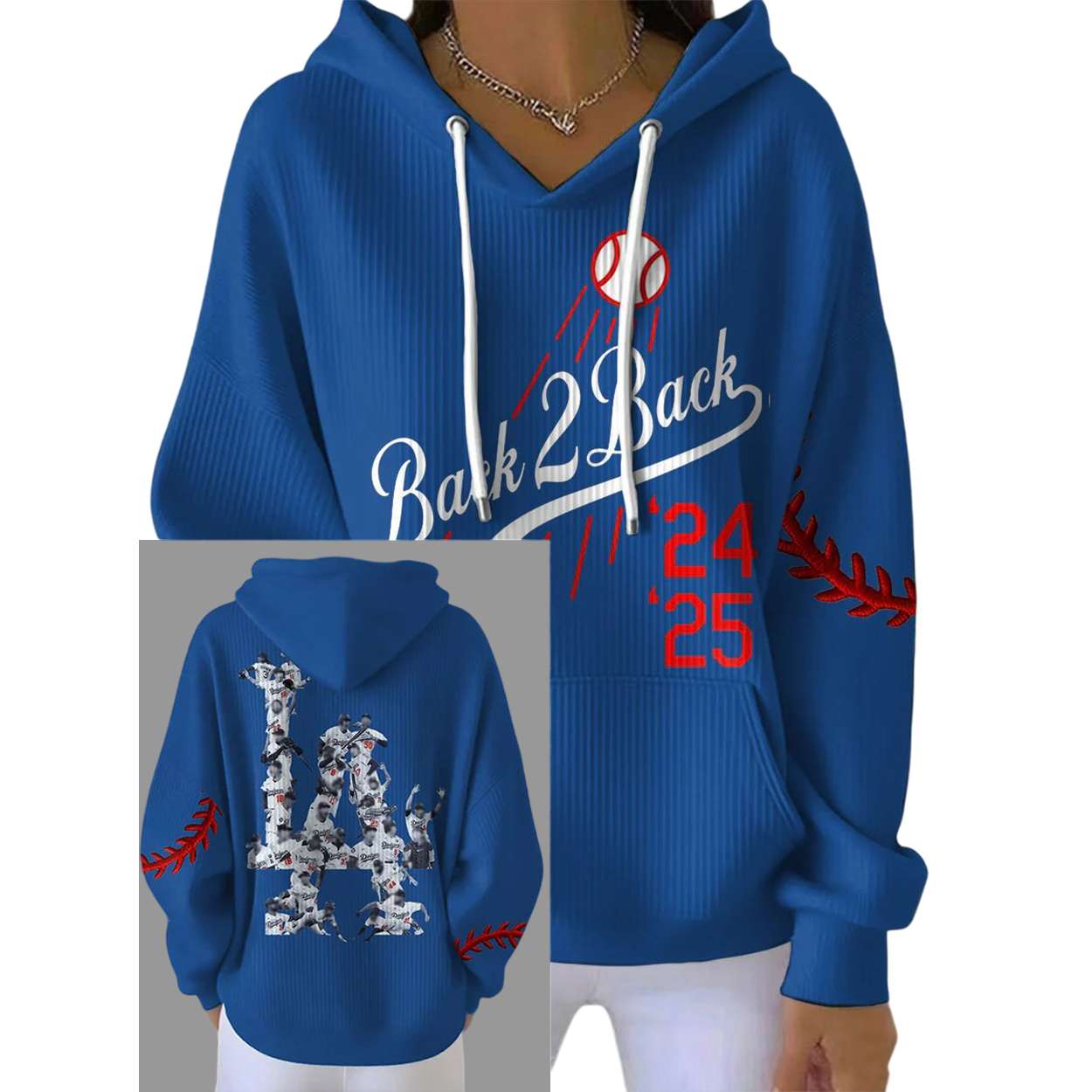 Dodgers Back 2 Back World Series Champions 2025 Pit Striped Hoodie Dodgers Back 2 Back World Series Champions 2025 Pit Striped Hoodie