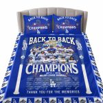 Dodgers Back To Back World Series 2025 Champions Bedding Set