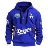 Dodgers Back To Back World Series 2025 Champions Hoodie Half Zipper