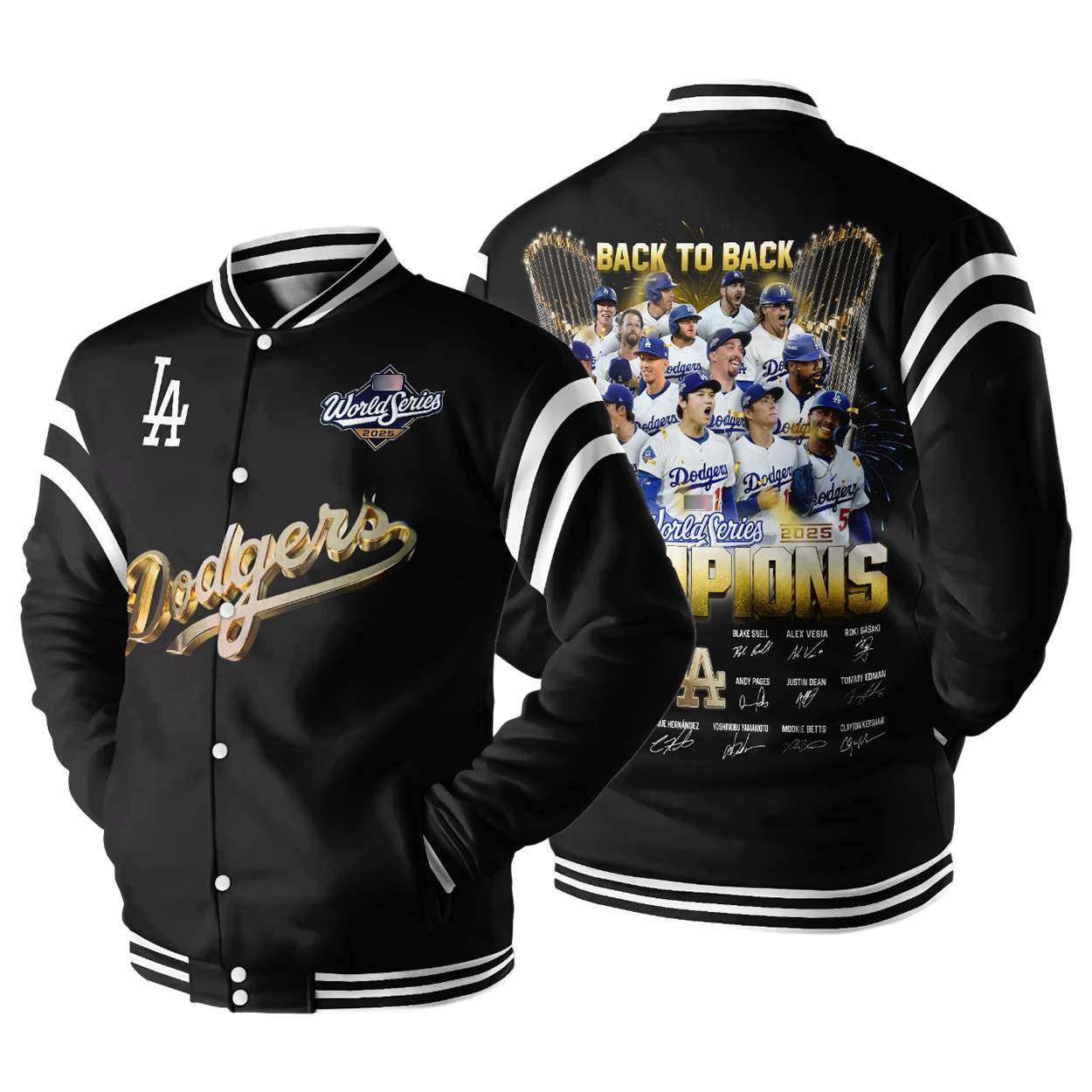Dodgers World Series 2025 Champions Signature Baseball Jacket Dodgers World Series 2025 Champions Signature Baseball Jacket