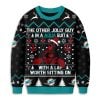 Dolphins Deadpool The Other Jolly Guy In A Aqua Suit Christmas Ugly Sweater