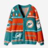 Dolphins Go Fins Knitted Christmas Cardigan