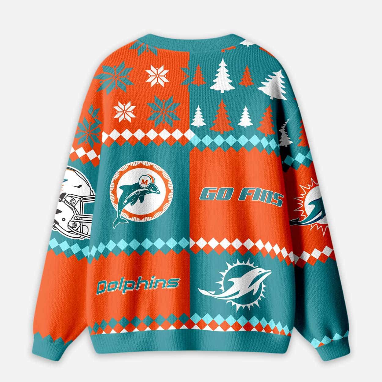 Dolphins Go Fins Knitted Christmas Cardigan Dolphins Go Fins Knitted Christmas Cardigan