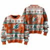 Dolphins They Not Like Us Christmas Ugly Sweater