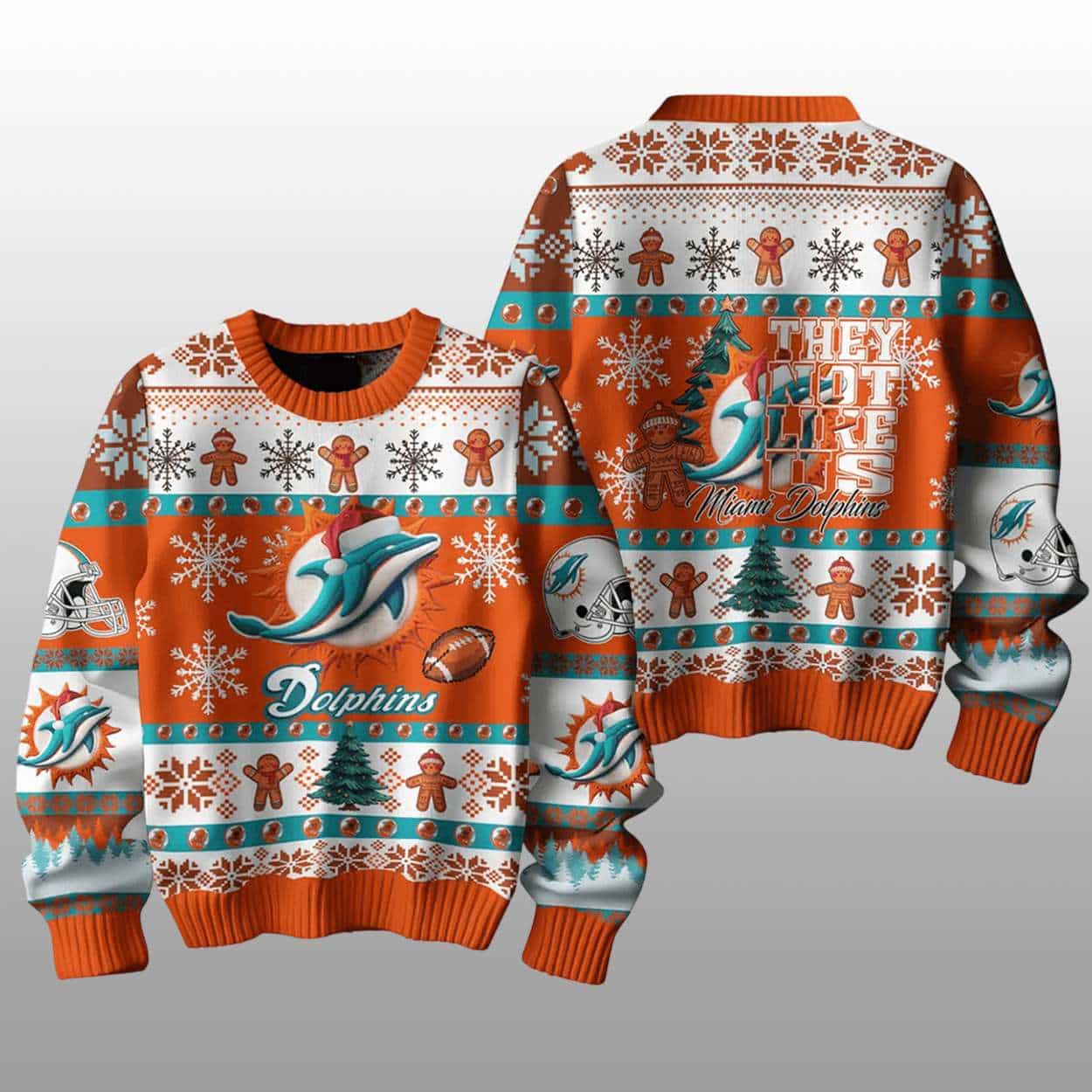 Dolphins They Not Like Us Christmas Ugly Sweater Dolphins They Not Like Us Christmas Ugly Sweater