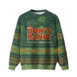 2025 Don't Panic It's Just Christmas Ugly Christmas Sweater