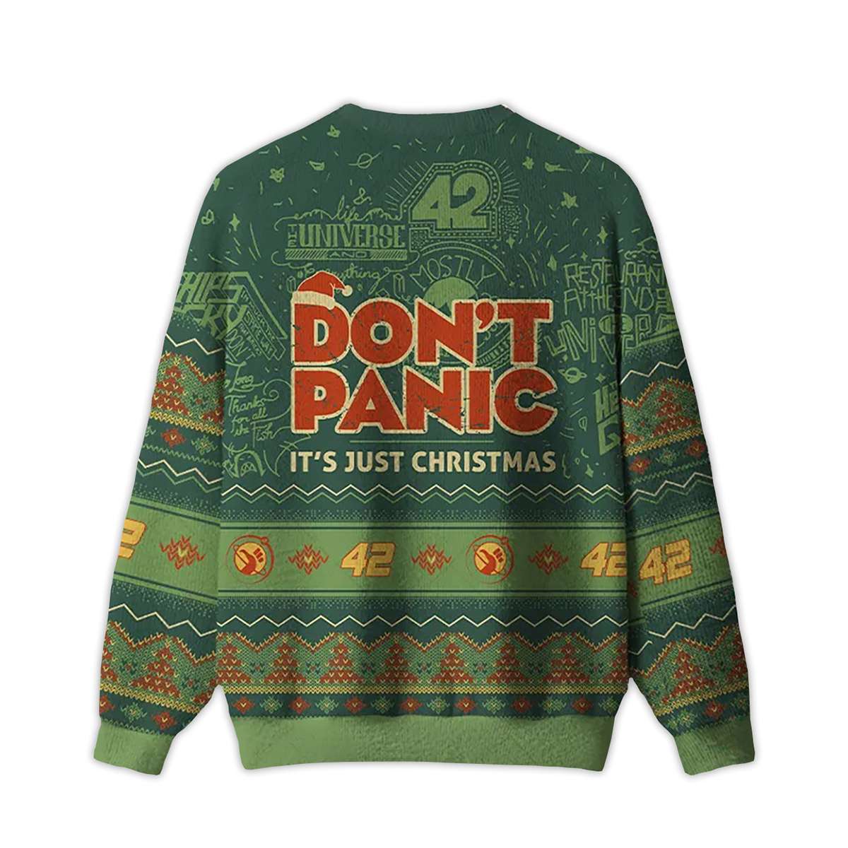 2025 Don’t Panic It’s Just Christmas Ugly Christmas Sweater 2025 Don’t Panic It’s Just Christmas Ugly Christmas Sweater