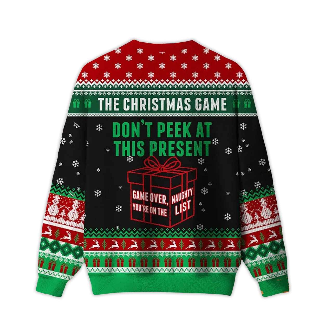 2025 Don’t Peek At This Present Ugly Christmas Sweater 2025 Don’t Peek At This Present Ugly Christmas Sweater