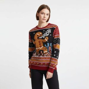 Funny Gingerbread Monster Ugly Christmas Sweater