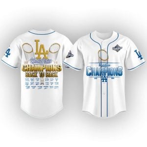 2025 Dodgers World Series Champions Back 2 Back Baseball Jersey1