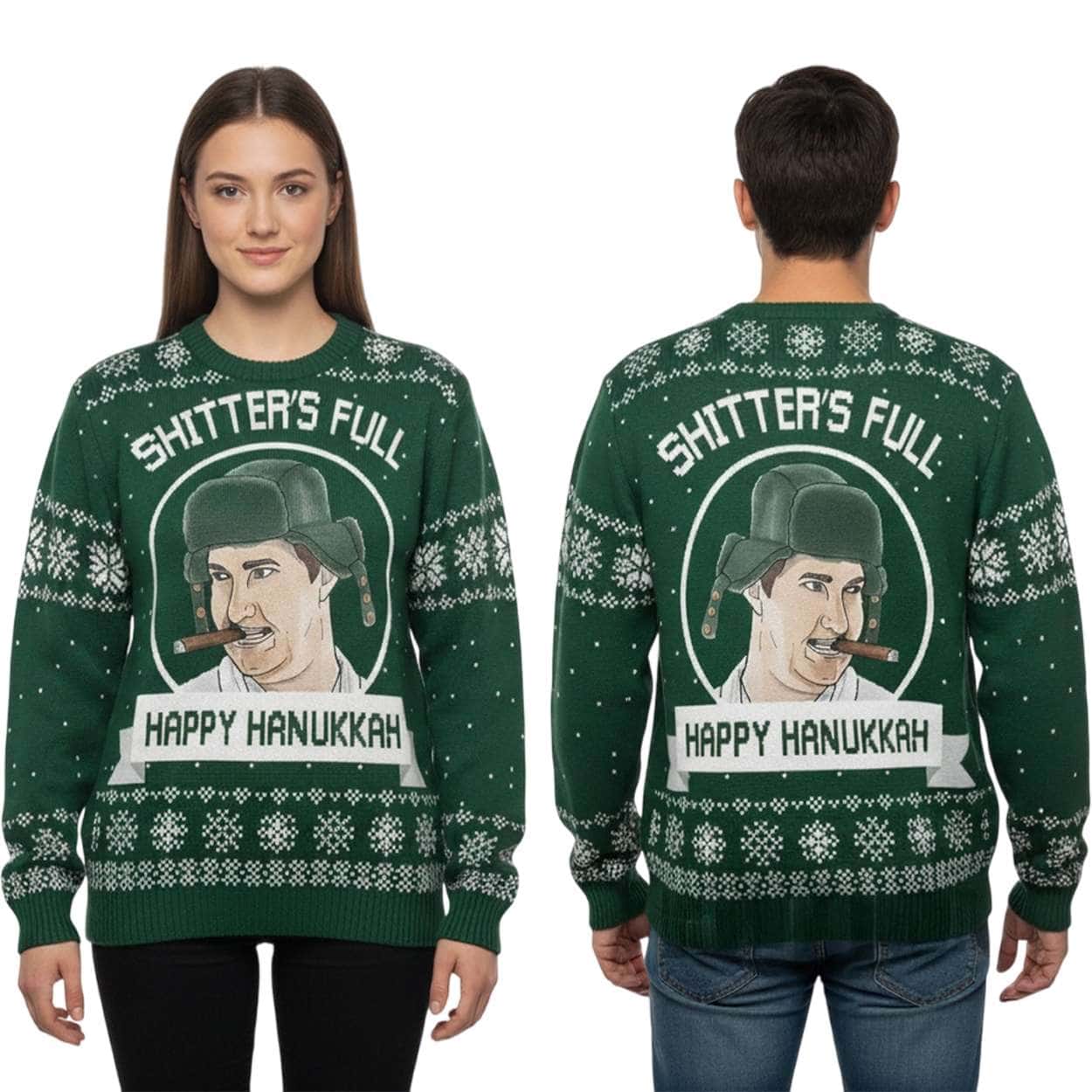 Eddie Griswold Shitter Full Happy Hanukkah Christmas Ugly Sweater Eddie Griswold Shitter Full Happy Hanukkah Christmas Ugly Sweater