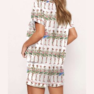 Christmas Radio City Rockette Silky Satin Pajama Set1