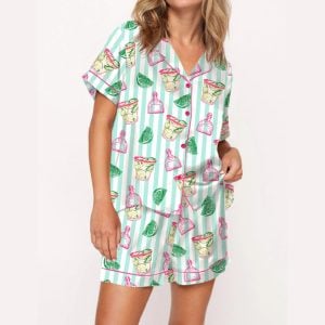 Spicy Margarita Silky Satin Pajama Set