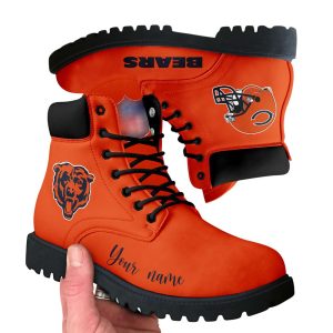 Personalized Bears Football Leather Boots2