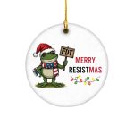 FDT Portland Frog Merry Resistmas Ornament