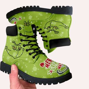 Merry Grinchmas Christmas Boots Shoes2